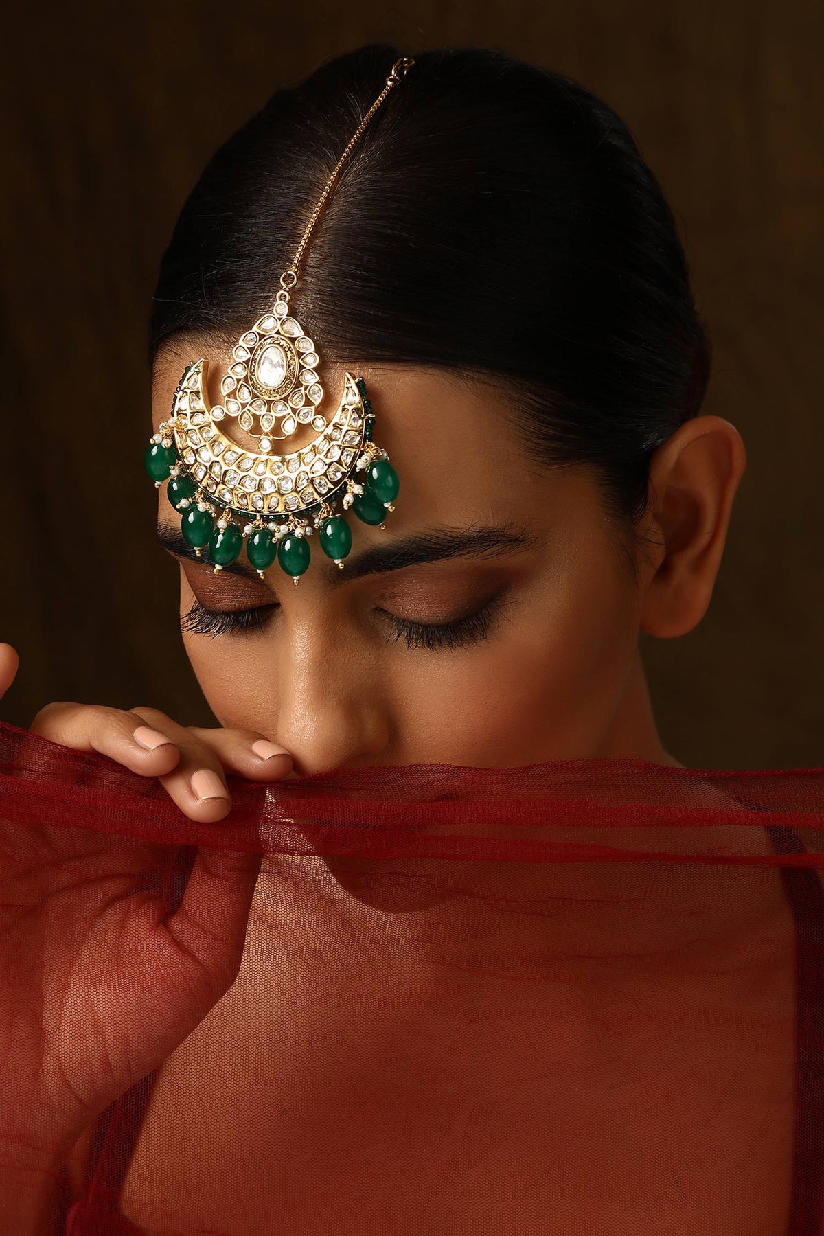 Polki Embellished Maangtikka 
