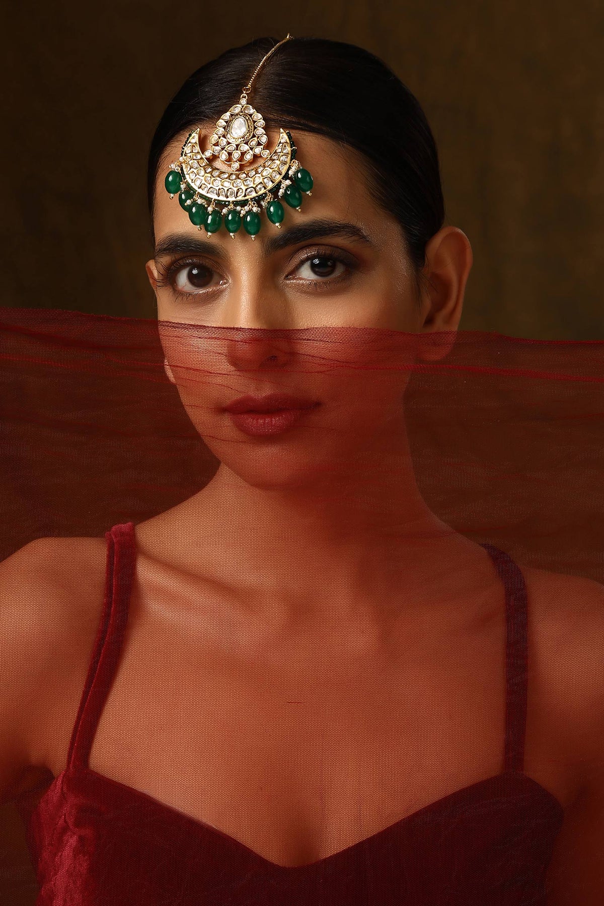 Polki Embellished Maangtikka 