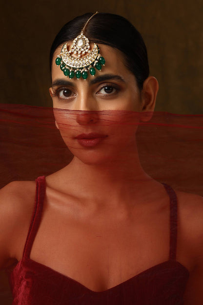 Polki Embellished Maangtikka 
