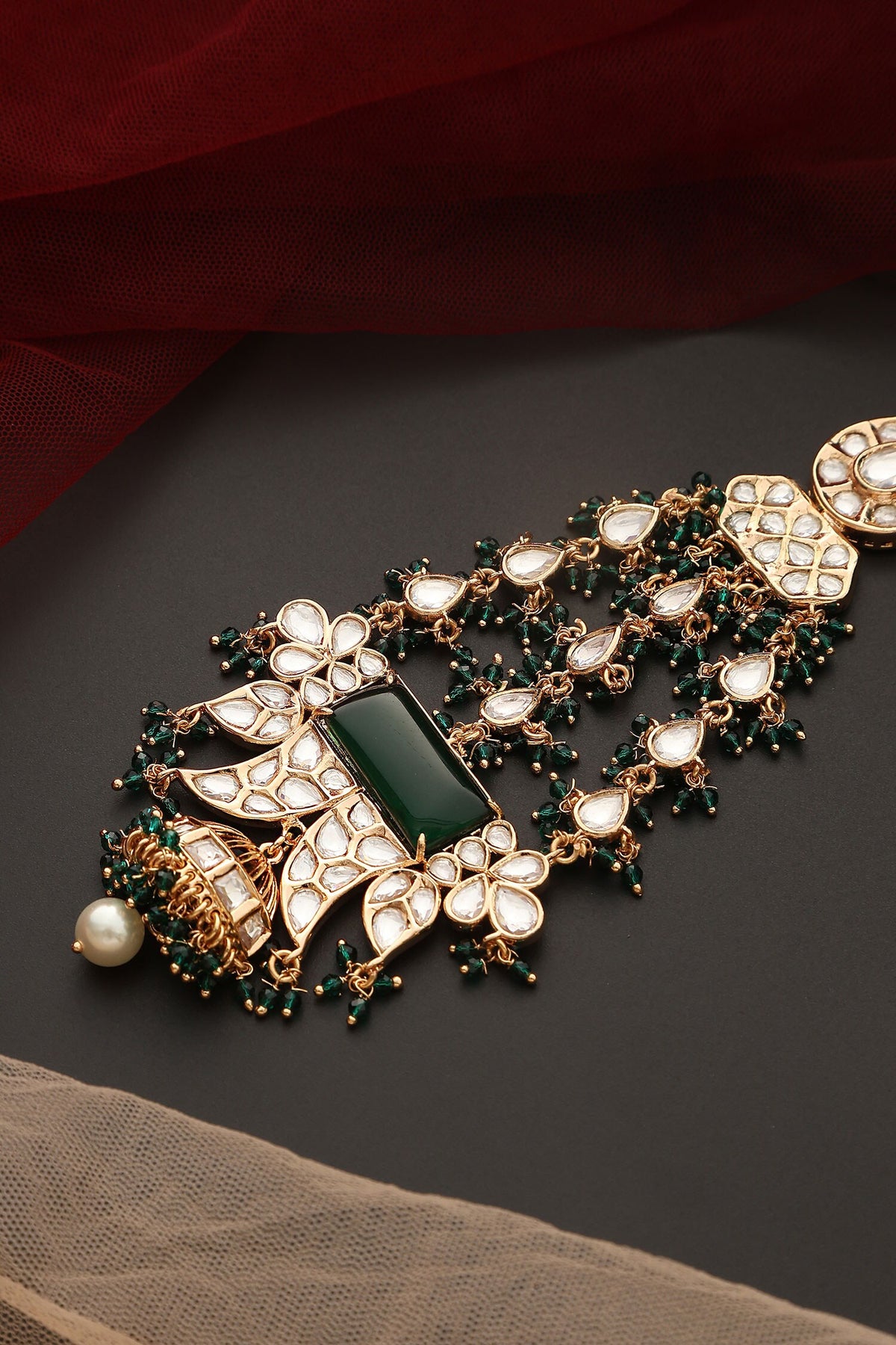 Floral Cutwork Polki Embellished Passa 