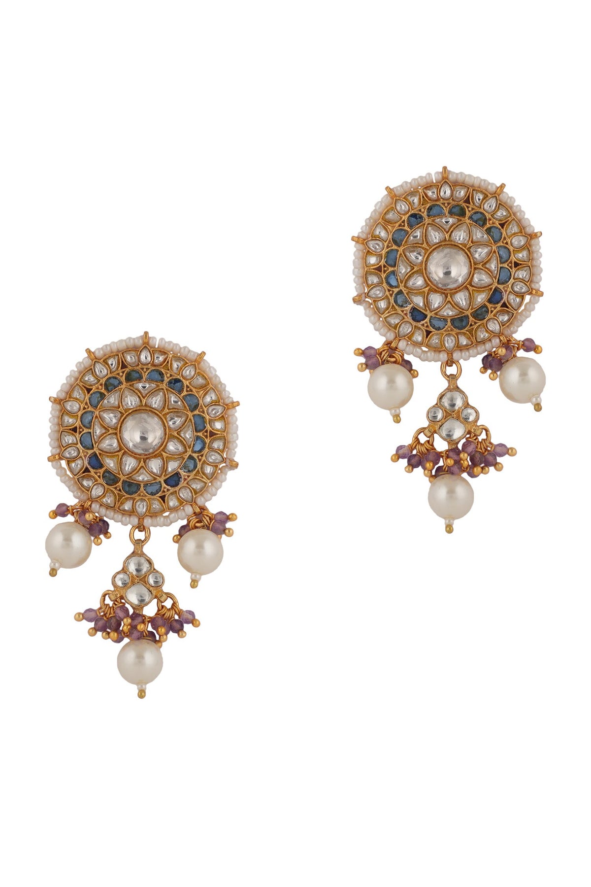 Jadtar Stone Drop Earrings 