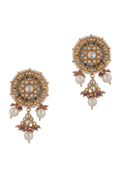 Jadtar Stone Drop Earrings 