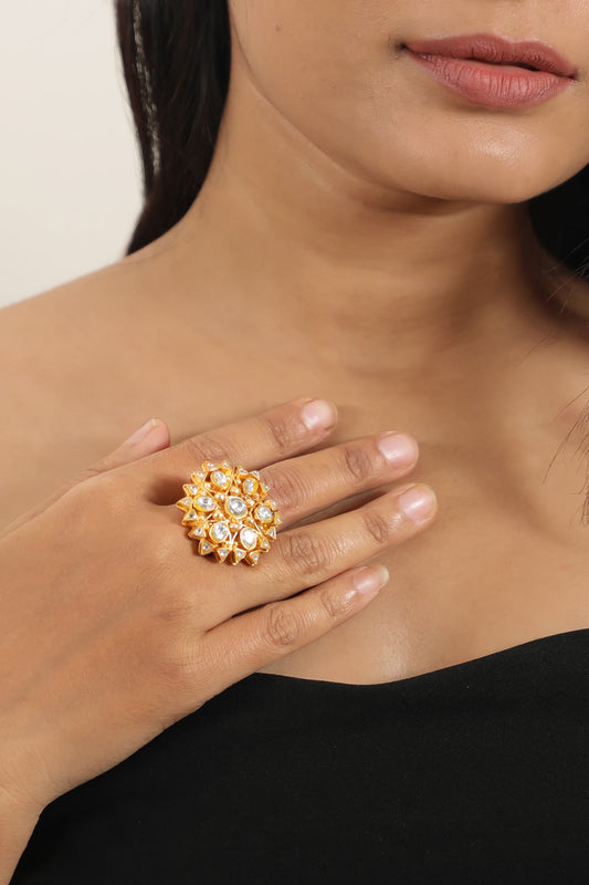 Jadtar Stone Embellished Ring 