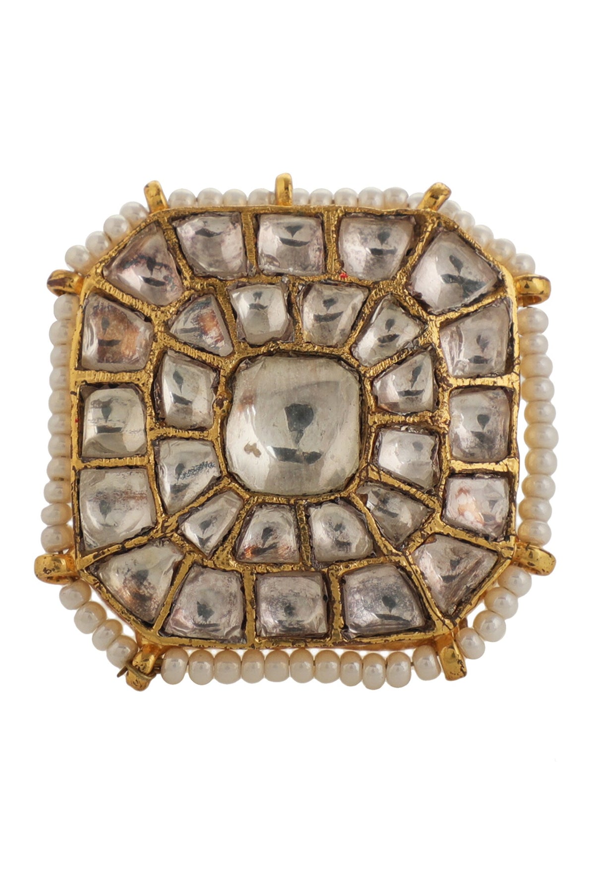 Jadtar Geometric Embellished Ring 