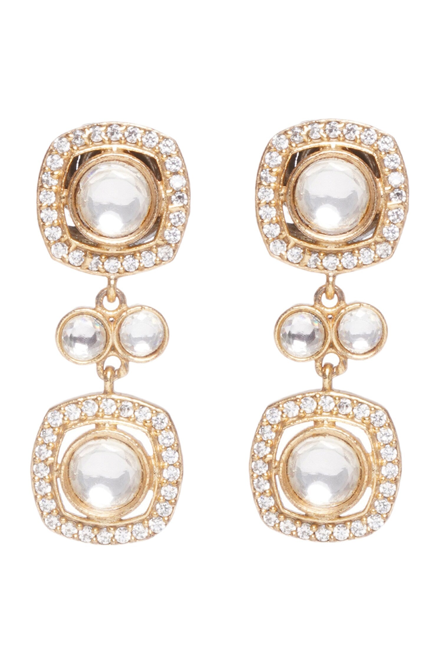 Kaushiki Two Line Polki Necklace Set 