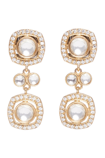 Kaushiki Two Line Polki Necklace Set 