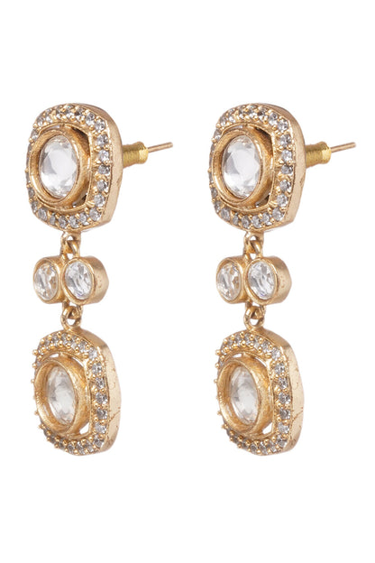 Kaushiki Two Line Polki Necklace Set 