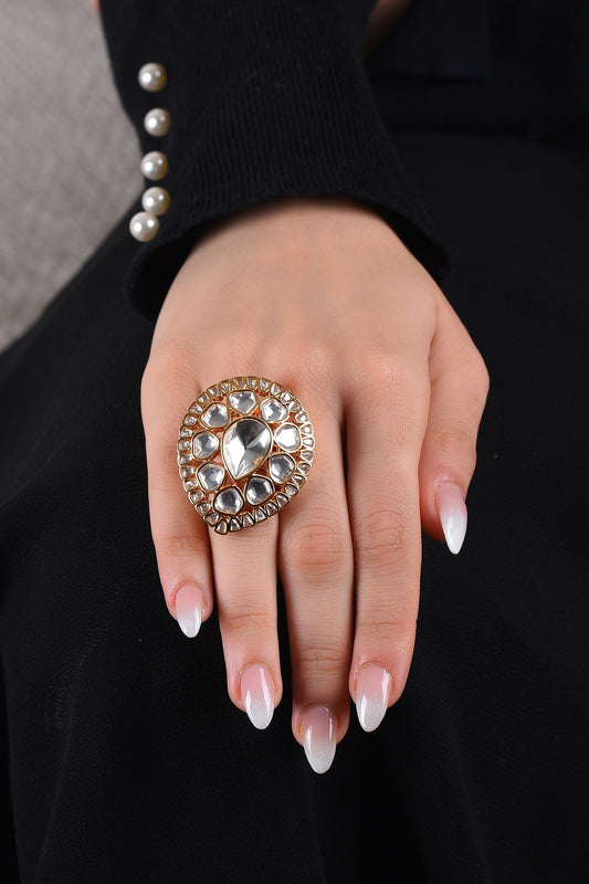 Sinhayana Kundan Ring 