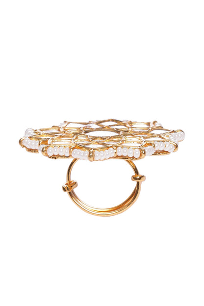 Kaushiki Floral Embellished Ring 
