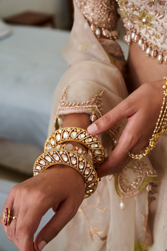 Ananta Moissanite Embellished Bangles - Set of 2 
