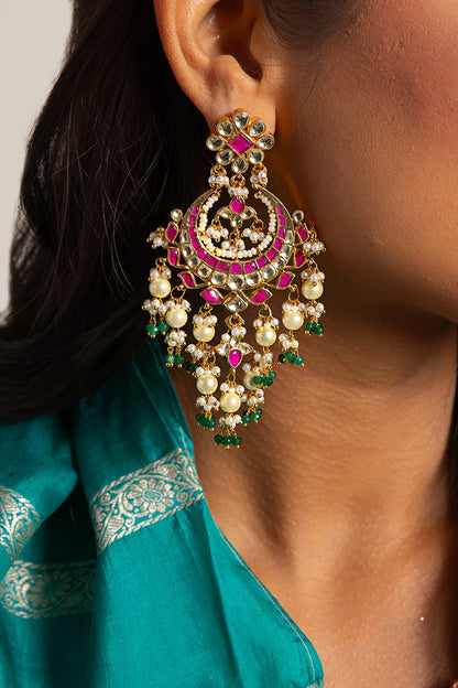 Nishi Embellished Chandbali Earrings 