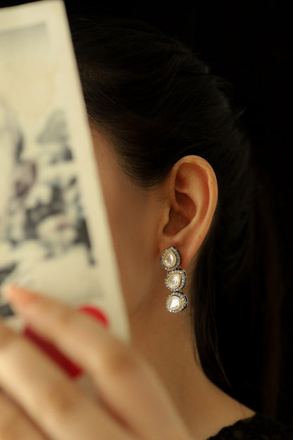 Cubic Zirconia Studded Danglers 