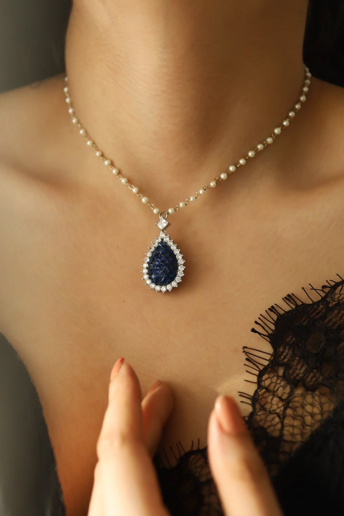 Polki Studded Pendant Necklace 