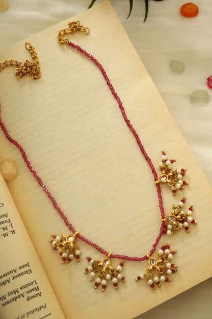 Onyx Stone Embellished Necklace 