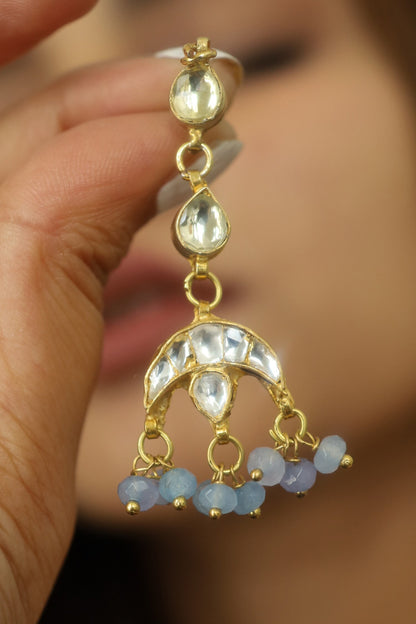 Crescent Moon Cutwork Earrings 