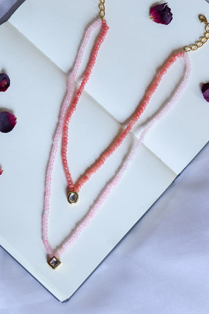 Onyx Embellished Layered Necklace 