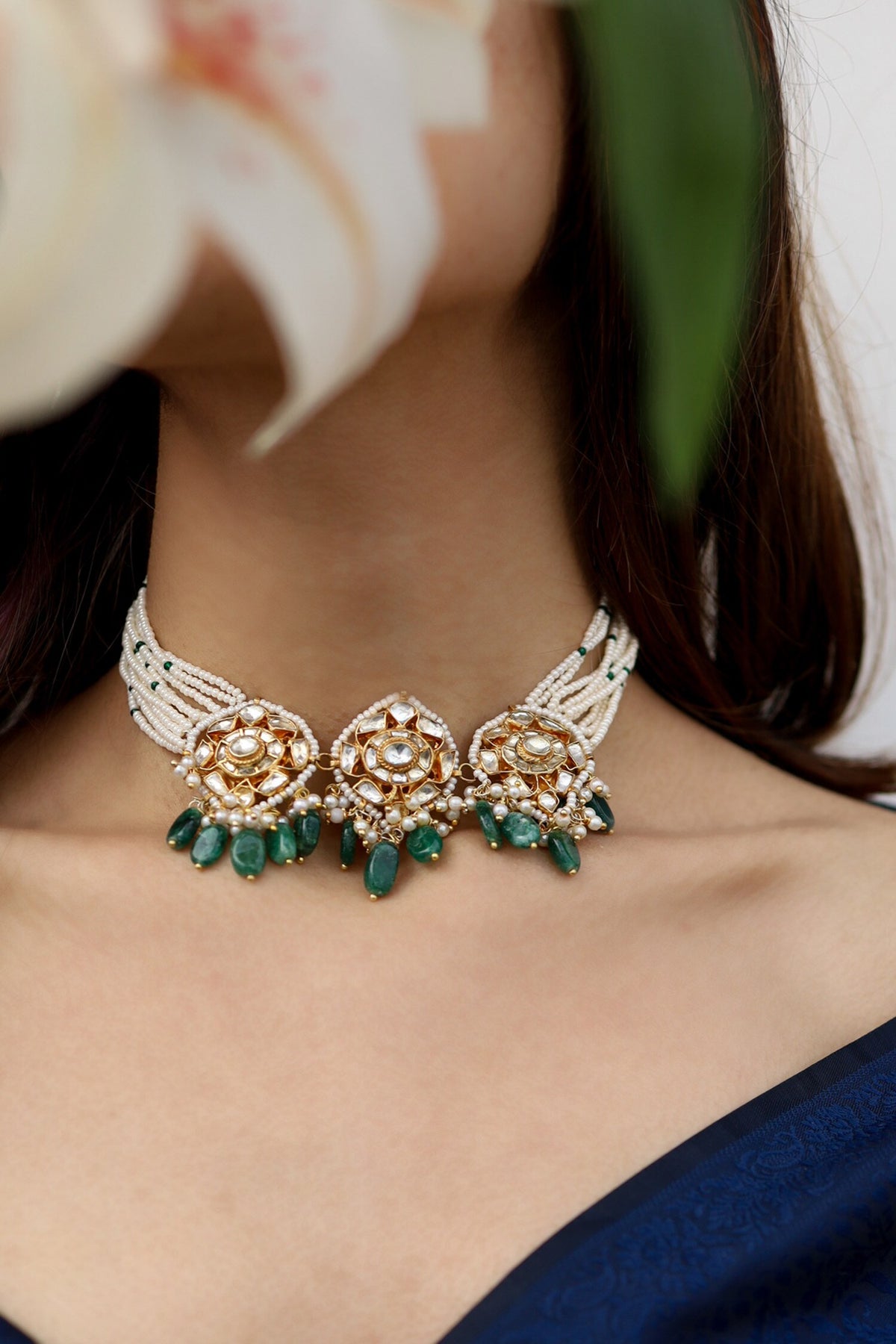 Mulan Kundan Embellished Choker 