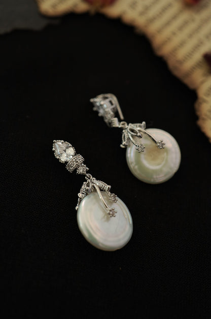 Zircon Embellished Dangler Earrings 