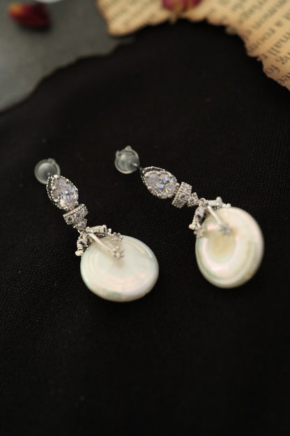 Zircon Embellished Dangler Earrings 