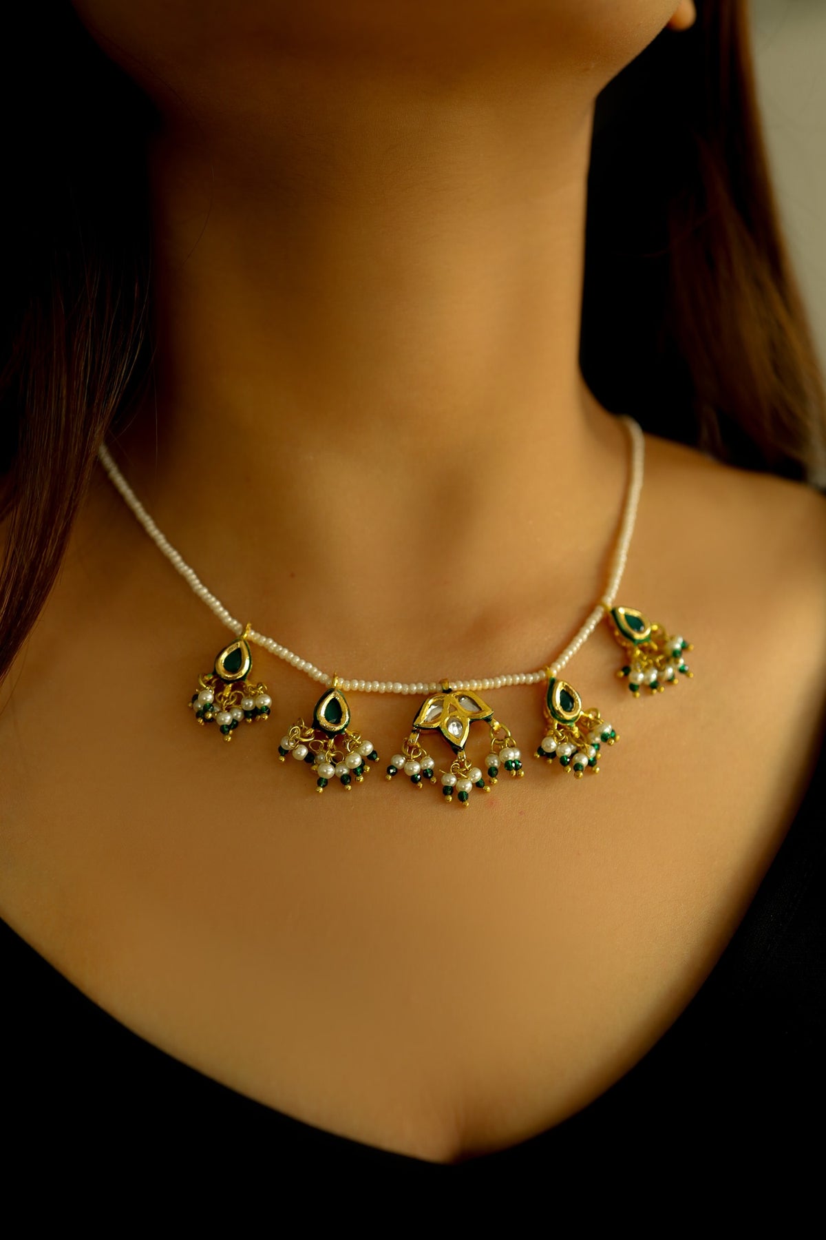 Padma Kundan & Pearl Necklace 