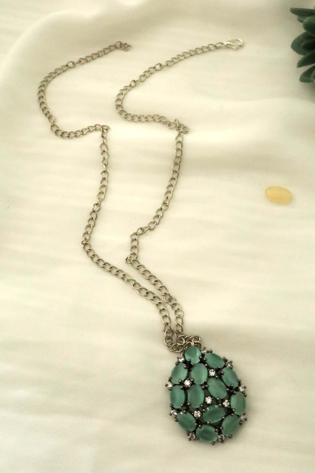 Celeste Turquoise Stone Pendant Necklace 