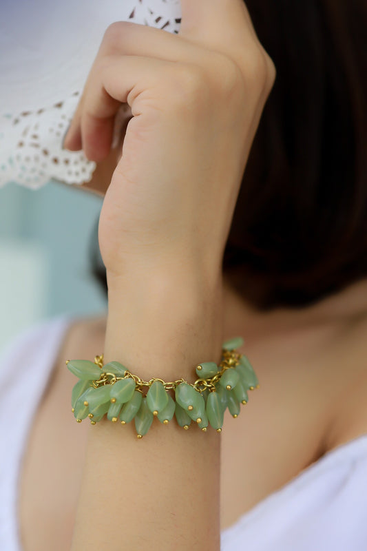 Cheer Cluster Stone Embellished Bracelet 