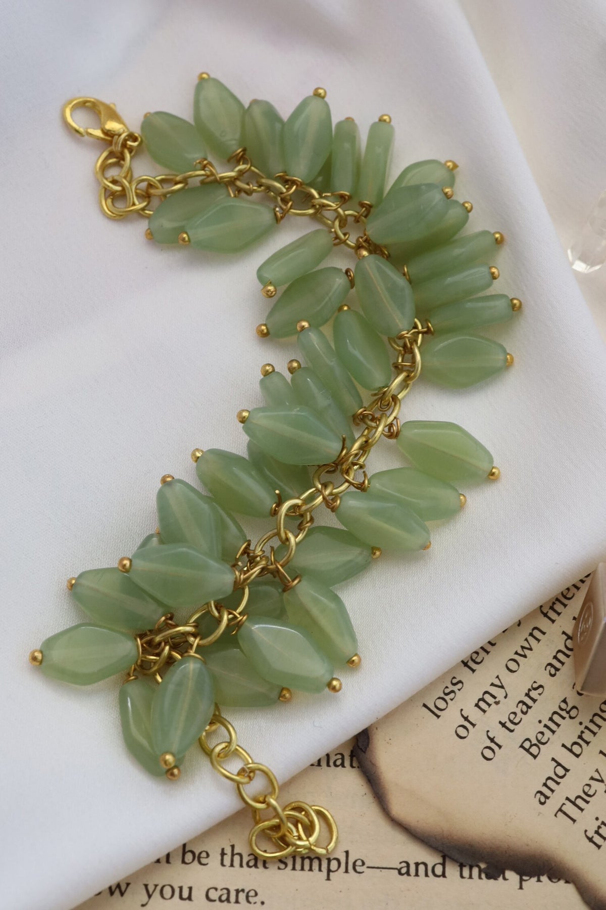 Cheer Cluster Stone Embellished Bracelet 