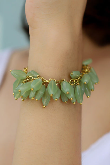 Cheer Cluster Stone Embellished Bracelet 