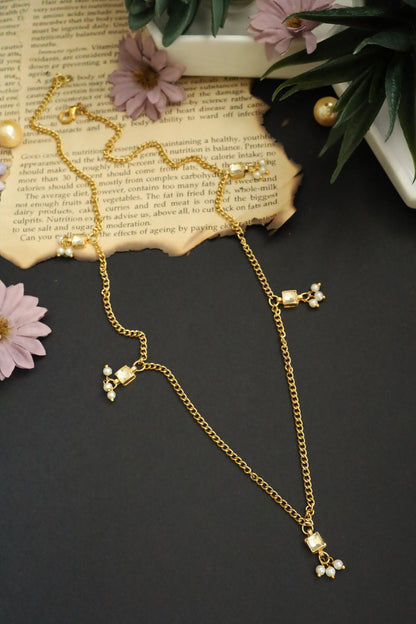 Gleaming Kundan Quad Necklace 