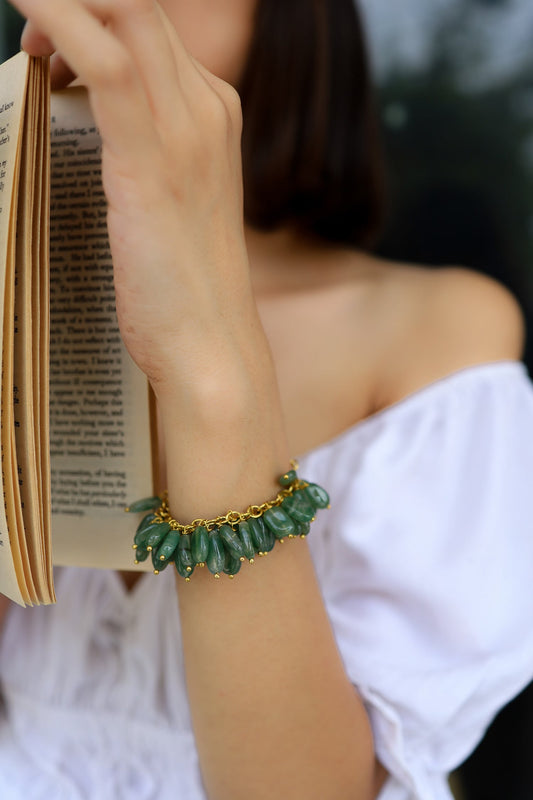 Cluster Stone Embellished Bracelet 