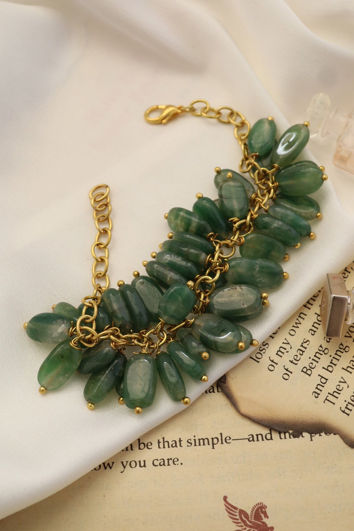 Cluster Stone Embellished Bracelet 