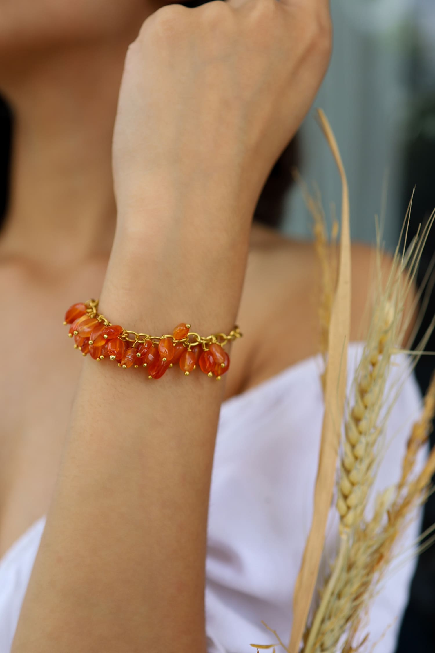 Sunny Cluster Stone Embellished Bracelet 