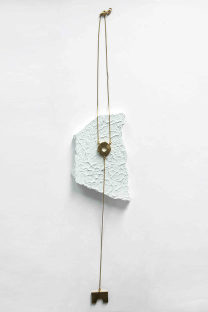 George Brass Pendant Necklace 