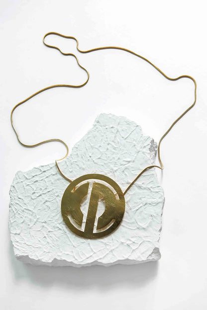 Ersoaldi Brass Pendant Necklace 