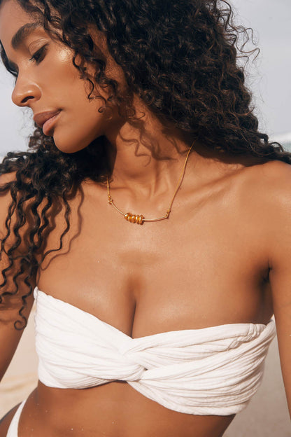 Roma Abstract Stone Pendant Necklace 