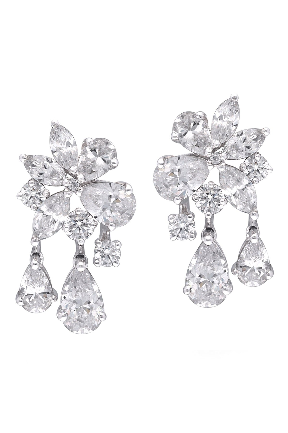 Swarovski Zirconia Floral Earrings 