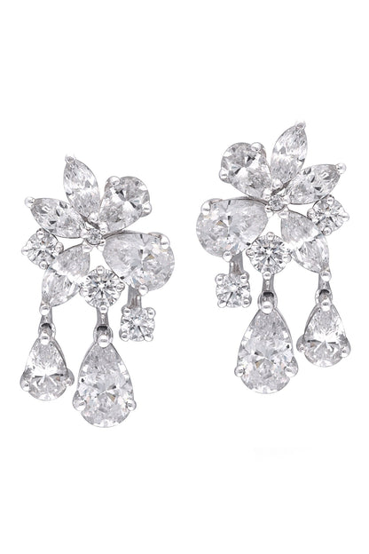 Swarovski Zirconia Floral Earrings 