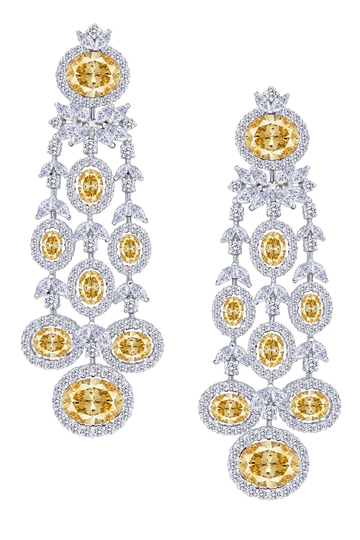 Oval Embellished Earrings 