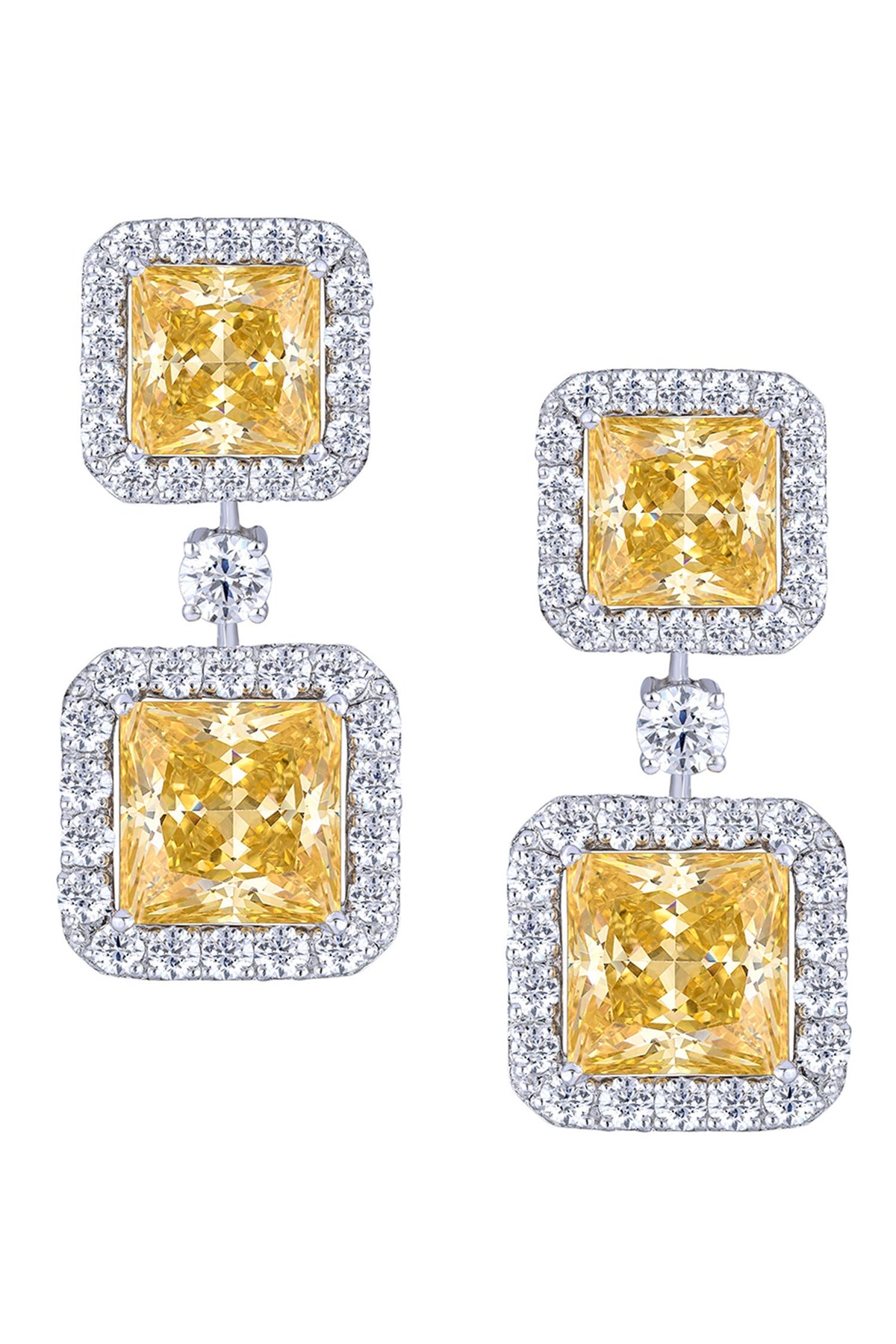 Square Swarovski Zirconia Earrings 