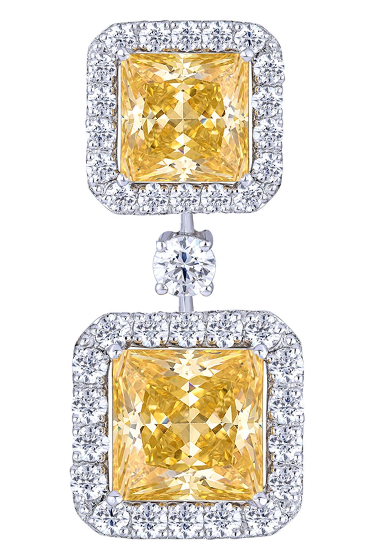 Square Swarovski Zirconia Earrings 