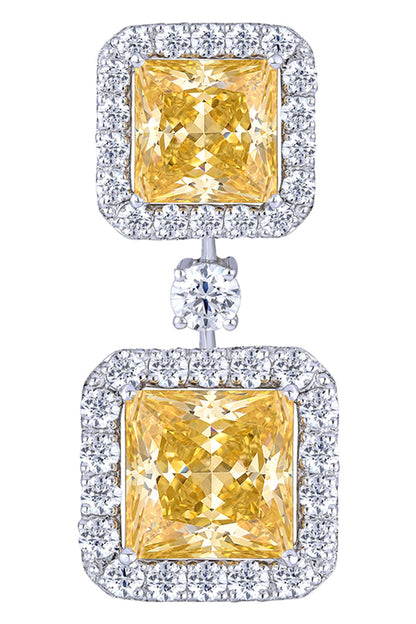Square Swarovski Zirconia Earrings 