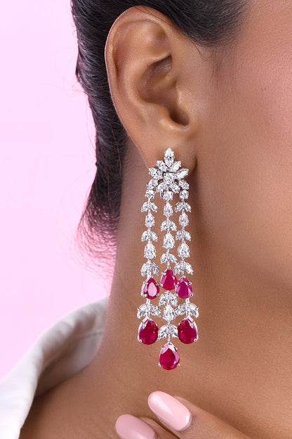 Ruby Tasse Embellished Earrings 