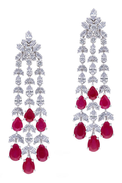 Ruby Tasse Embellished Earrings 