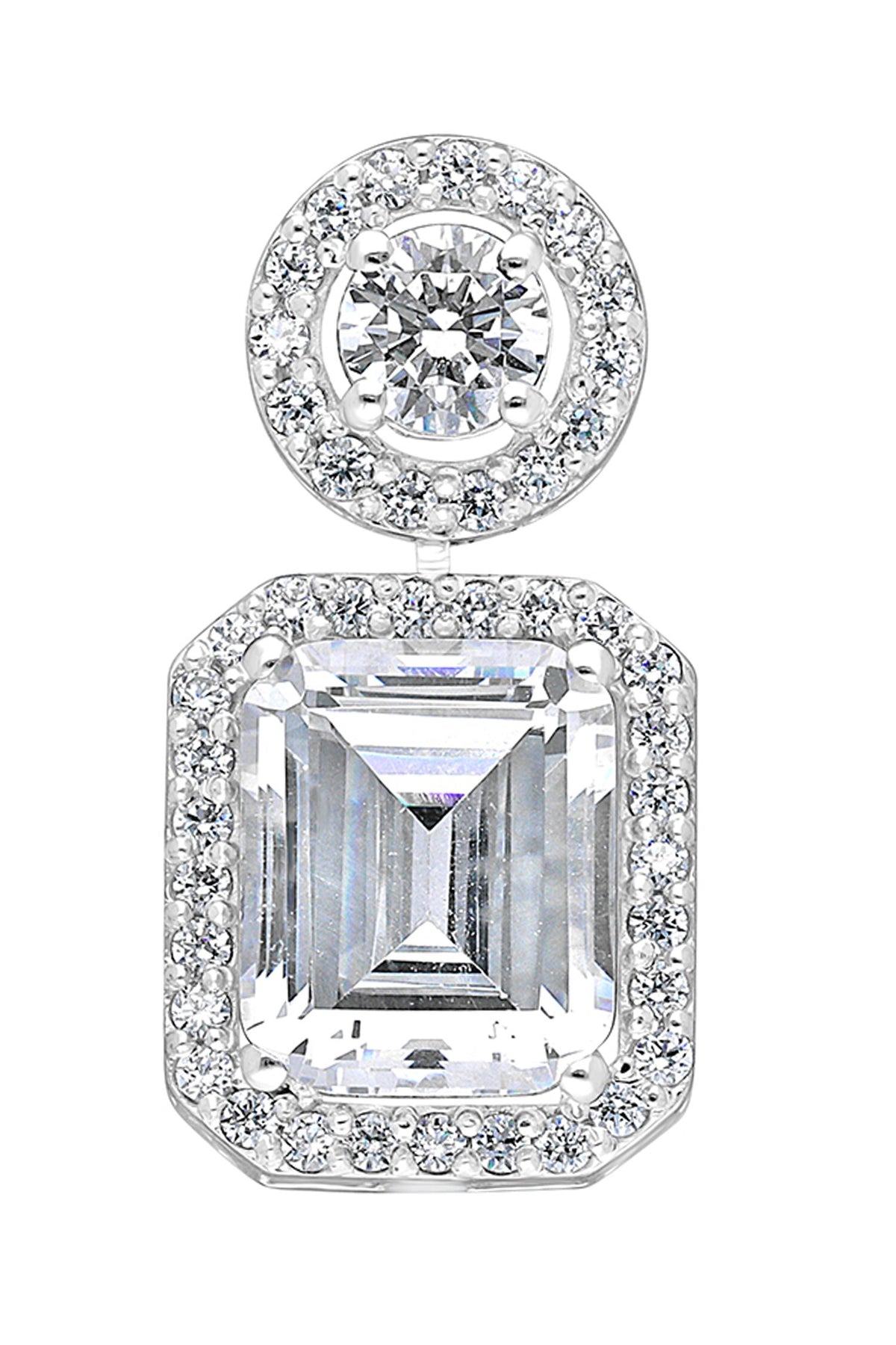 Oval & Octagon Shaped Swarovski Earrings 