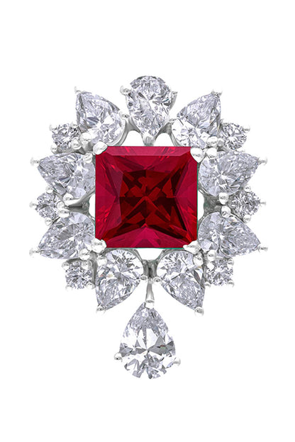 Ruby Embellished Earrings 