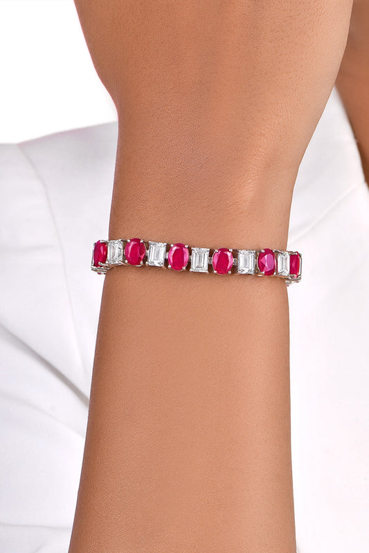 Swarovski Zirconia & Ruby Bracelet 