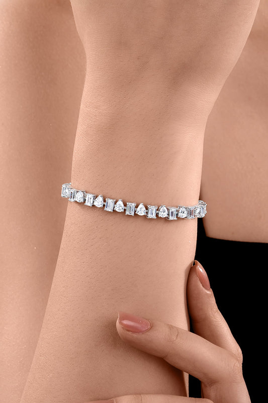 Pear & Octagon Shaped Swarovski Zirconia Bracelet 