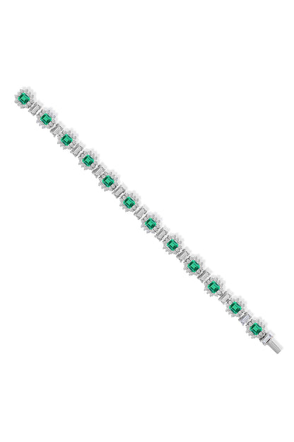Swarovski Zirconia & Emerald Embellished Bracelet 