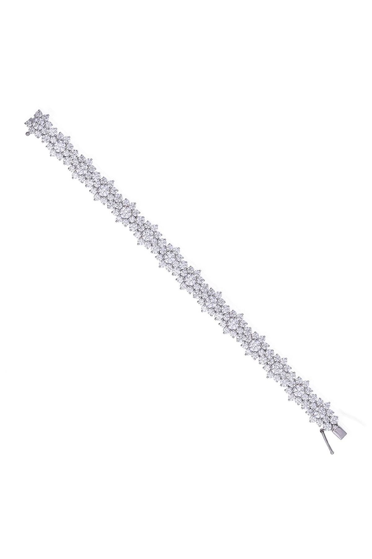 Floral Pattern Swarovski Zirconia Bracelet 