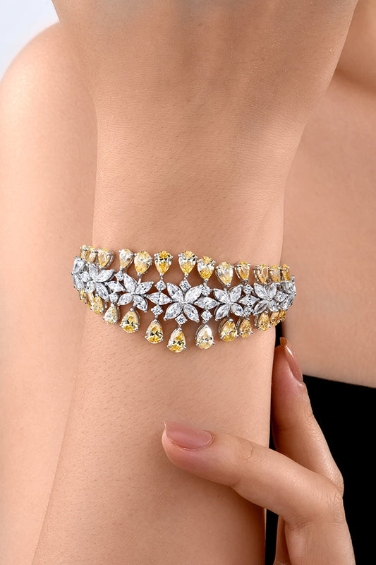 Floral Pattern Cuff Bracelet 